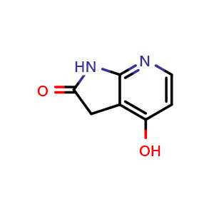 Chemical structure of 4-hydroxy-1H,2H,3H-pyrrolo[2,3-b]pyridin-2-one , CAS 1190311-39-7, AChemBlock S82687