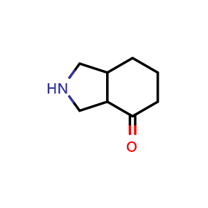 Chemical structure of 1,2,3,3a,5,6,7,7a-octahydroisoindol-4-one , CAS 119015-44-0, AChemBlock S82689