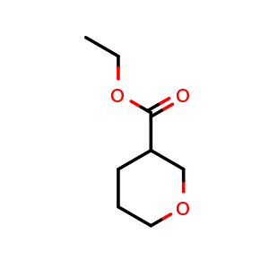 Chemical structure of ethyl oxane-3-carboxylate , CAS 118870-83-0, AChemBlock S82696
