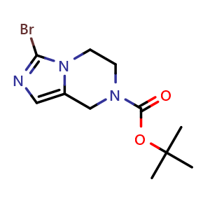 Chemical structure of tert-butyl 3-bromo-6,8-dihydro-5H-imidazo[1,5-a]pyrazine-7-carboxylate , CAS 1188264-74-5, AChemBlock S82699