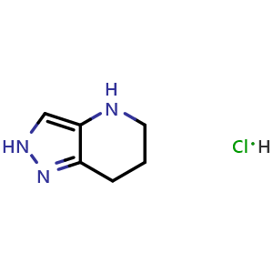 Chemical structure of 2H,4H,5H,6H,7H-pyrazolo[4,3-b]pyridine hydrochloride , CAS 1187830-47-2, AChemBlock S82719