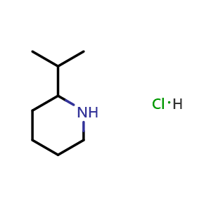 Chemical structure of 2-(propan-2-yl)piperidine hydrochloride , CAS 1177339-95-5, AChemBlock S82818