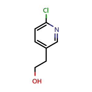 Chemical structure of 2-(6-chloropyridin-3-yl)ethan-1-ol , CAS 117528-28-6, AChemBlock S82840
