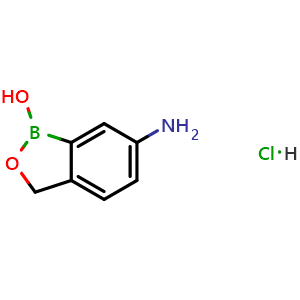 Chemical structure of 6-aminobenzo[c][1,2]oxaborol-1(3H)-ol hydrochloride , CAS 117098-93-8, AChemBlock S82900