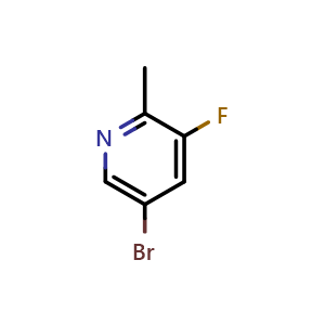 Chemical structure of 5-bromo-3-fluoro-2-methylpyridine , CAS 1162674-74-9, AChemBlock S82955