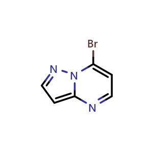 Chemical structure of 7-bromopyrazolo[1,5-a]pyrimidine , CAS 1159983-04-6, AChemBlock S82984