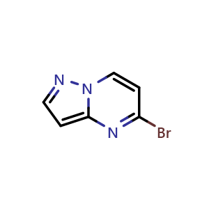 Chemical structure of 5-bromopyrazolo[1,5-a]pyrimidine , CAS 1159981-95-9, AChemBlock S82987