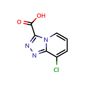 Chemical structure of 8-chloro-[1,2,4]triazolo[4,3-a]pyridine-3-carboxylic acid , CAS 1159831-80-7, AChemBlock S82989