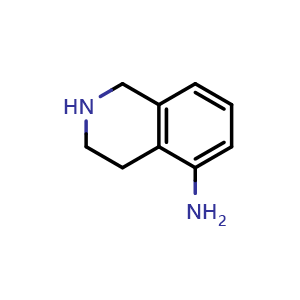 Chemical structure of 1,2,3,4-Tetrahydroisoquinolin-5-amine , CAS 115955-90-3, AChemBlock S83005