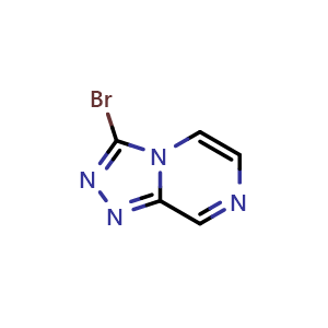Chemical structure of 3-bromo-[1,2,4]triazolo[4,3-a]pyrazine , CAS 1159554-51-4, AChemBlock S83006