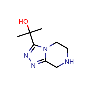 Chemical structure of 2-{5H,6H,7H,8H-[1,2,4]triazolo[4,3-a]pyrazin-3-yl}propan-2-ol , CAS 1159554-01-4, AChemBlock S83007