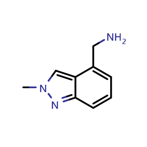 Chemical structure of (2-methyl-2H-indazol-4-yl)methanamine , CAS 1159511-62-2, AChemBlock S83015