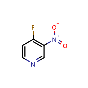 Chemical structure of 4-fluoro-3-nitropyridine , CAS 115812-96-9, AChemBlock S83032