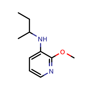 Chemical structure of N-(Butan-2-yl)-2-methoxypyridin-3-amine , CAS 1157649-70-1, AChemBlock S83041