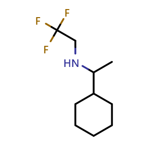 Chemical structure of (1-cyclohexylethyl)(2,2,2-trifluoroethyl)amine , CAS 1157291-30-9, AChemBlock S83059