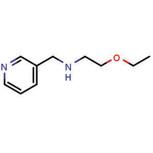 Chemical structure of (2-ethoxyethyl)[(pyridin-3-yl)methyl]amine , CAS 1156194-25-0, AChemBlock S83084