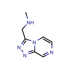 Chemical structure of methyl({[1,2,4]triazolo[4,3-a]pyrazin-3-yl}methyl)amine , CAS 1155920-69-6, AChemBlock S83090