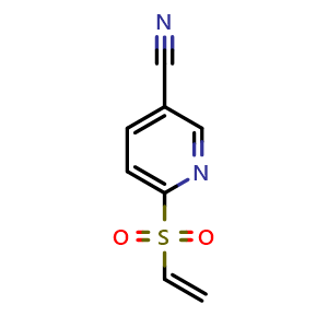 Chemical structure of 6-(ethenesulfonyl)pyridine-3-carbonitrile , CAS 1153513-61-1, AChemBlock S83120