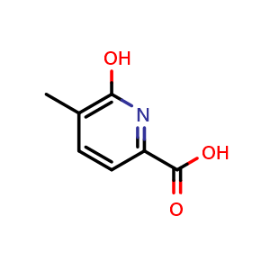 Chemical structure of 6-hydroxy-5-methylpyridine-2-carboxylic acid , CAS 115185-79-0, AChemBlock S83156