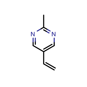 Chemical structure of 5-ethenyl-2-methylpyrimidine , CAS 1147894-20-9, AChemBlock S83167