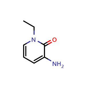 Chemical structure of 3-amino-1-ethyl-1,2-dihydropyridin-2-one , CAS 113341-40-5, AChemBlock S83232