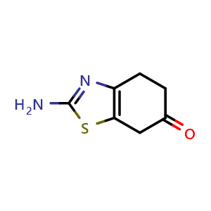 Chemical structure of 2-amino-4,5,6,7-tetrahydro-1,3-benzothiazol-6-one , CAS 113030-24-3, AChemBlock S83255