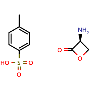 Chemical structure of (3S)-3-aminooxetan-2-one; 4-methylbenzene-1-sulfonic acid , CAS 112839-95-9, AChemBlock S83258
