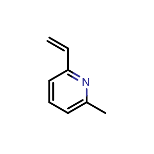 Chemical structure of 2-ethenyl-6-methylpyridine , CAS 1122-70-9, AChemBlock S83302