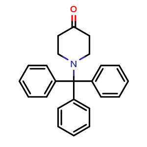 Chemical structure of 1-(triphenylmethyl)piperidin-4-one , CAS 112257-60-0, AChemBlock S83303
