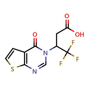 4,4,4-trifluoro-3-{4-oxo-3H,4H-thieno[2,3-d]pyrimidin-3-yl}butanoic acid