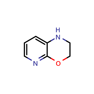 Chemical structure of 1H,2H,3H-pyrido[2,3-b][1,4]oxazine , CAS 1112193-37-9, AChemBlock S83329