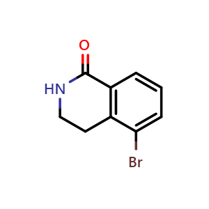 Chemical structure of 5-bromo-1,2,3,4-tetrahydroisoquinolin-1-one , CAS 1109230-25-2, AChemBlock S83342