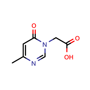 Chemical structure of 2-(4-methyl-6-oxo-1,6-dihydropyrimidin-1-yl)acetic acid , CAS 1105193-55-2, AChemBlock S83366