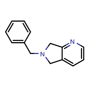 Chemical structure of 6-benzyl-5H,6H,7H-pyrrolo[3,4-b]pyridine , CAS 109966-30-5, AChemBlock S83391