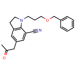 1-[3-(benzyloxy)propyl]-5-(2-oxopropyl)-2,3-dihydro-1H-indole-7-carbonitrile