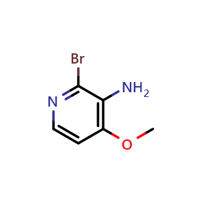 Chemical structure of 2-bromo-4-methoxy-pyridin-3-amine , CAS 109613-97-0, AChemBlock S83405