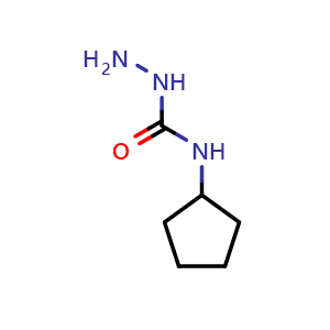 Chemical structure of 3-amino-1-cyclopentylurea , CAS 1094481-45-4, AChemBlock S83420