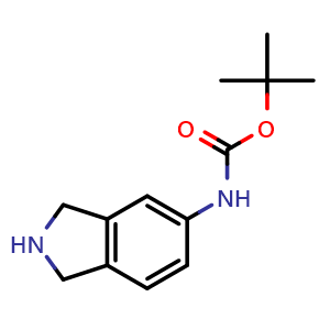 Chemical structure of tert-butyl N-(2,3-dihydro-1H-isoindol-5-yl)carbamate , CAS 1093230-98-8, AChemBlock S83441
