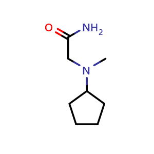Chemical structure of 2-[cyclopentyl(methyl)amino]acetamide , CAS 1090870-04-4, AChemBlock S83475