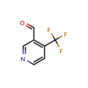 Chemical structure of 4-(trifluoromethyl)pyridine-3-carbaldehyde , CAS 1083197-78-7, AChemBlock S83510