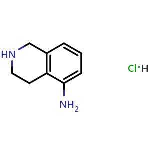 Chemical structure of 1,2,3,4-tetrahydroisoquinolin-5-amine hydrochloride , CAS 1082658-92-1, AChemBlock S83519