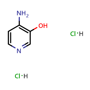 Chemical structure of 4-Aminopyridin-3-ol dihydrochloride , CAS 1081776-23-9, AChemBlock S83532
