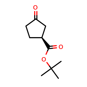 Chemical structure of tert-butyl (1S)-3-oxocyclopentane-1-carboxylate , CAS 107930-99-4, AChemBlock S83537