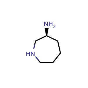 Chemical structure of (3S)-azepan-3-amine , CAS 107885-67-6, AChemBlock S83538