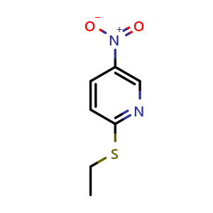 Chemical structure of 2-(ethylsulfanyl)-5-nitropyridine , CAS 107756-05-8, AChemBlock S83546