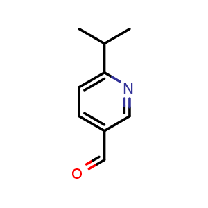Chemical structure of 6-(propan-2-yl)pyridine-3-carbaldehyde , CAS 107756-03-6, AChemBlock S83547