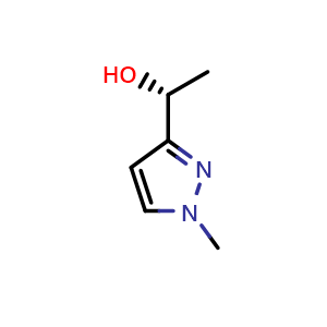 Chemical structure of (1R)-1-(1-methylpyrazol-3-yl)ethanol , CAS 1076195-50-0, AChemBlock S83550