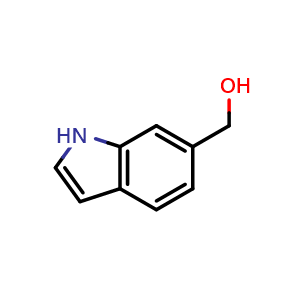 Chemical structure of 1H-indol-6-ylmethanol , CAS 1075-26-9, AChemBlock S83552