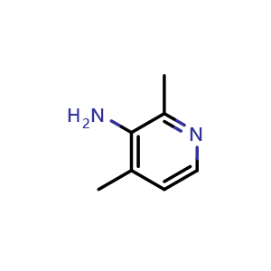 Chemical structure of 2,4-dimethylpyridin-3-amine , CAS 1073-21-8, AChemBlock S83577