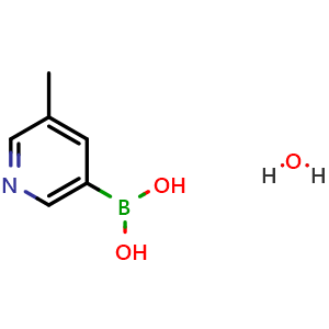 Chemical structure of 3-picoline-5-boronicacid hydrate , CAS 1072952-30-7, AChemBlock S83583